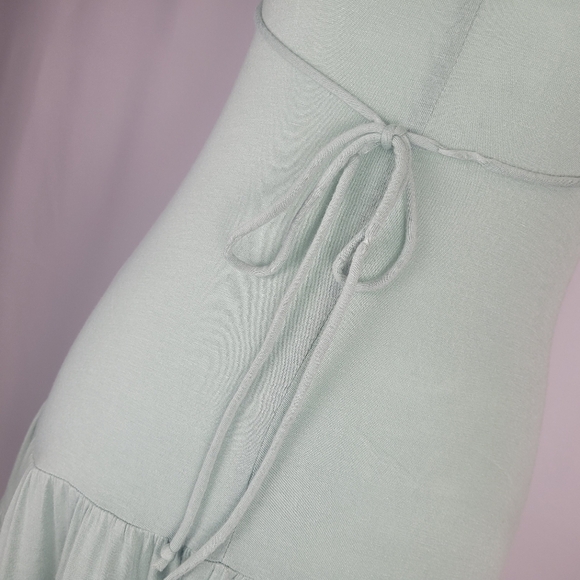 GUESS JEANS Mint Green Summer Mini Dress Dress with Flounced  Flowy Bottom - Picture 4 of 8